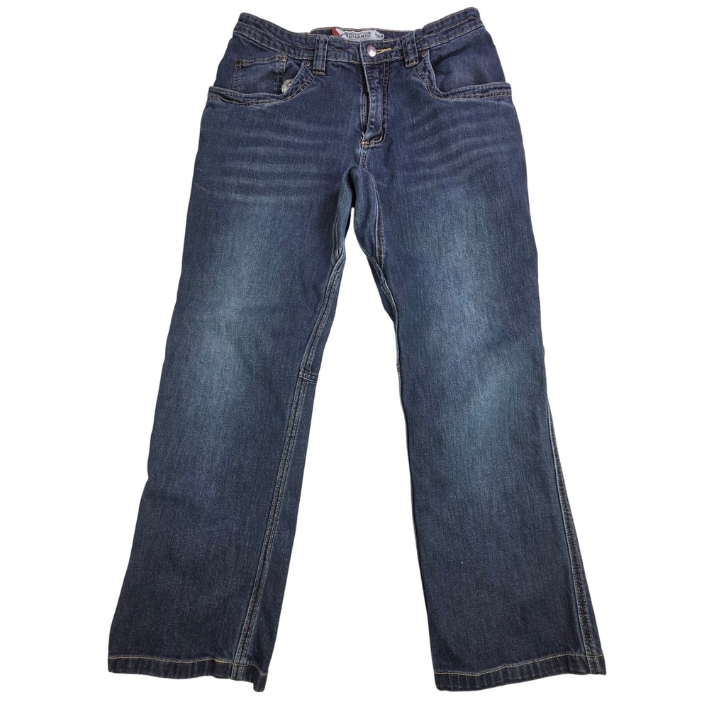 Mountain Khakis Mens Classic Fit Dark‎ Wash Denim Jeans Blue 33x27 Short
